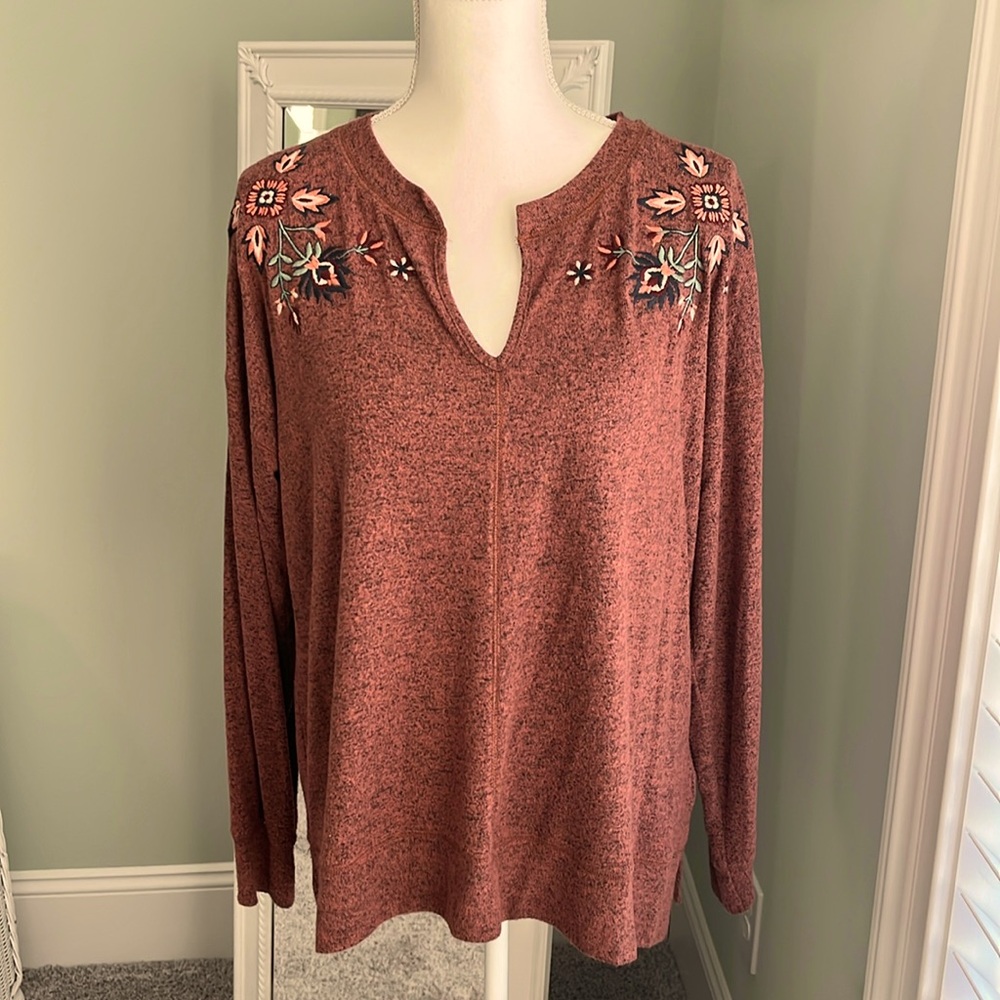 Miss Me embroidered sweater, size M.